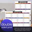 2027 Full Desk Calendar - 11 x 17” Large Size 12 Month Wall Planner for Office and Homes - 2 Sided Vertical and Horizontal Reversible - Printed on Thick & Durable 80lb Cardstock (216 gsm) - 2 Per Pack