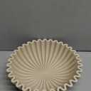 OAKOA Beige Resin Large Decorative Bowls for Home Decor - Decorative Bowl for Keys Entryway Table - Decorative Fruit Bowl Decor - Purse Bowl