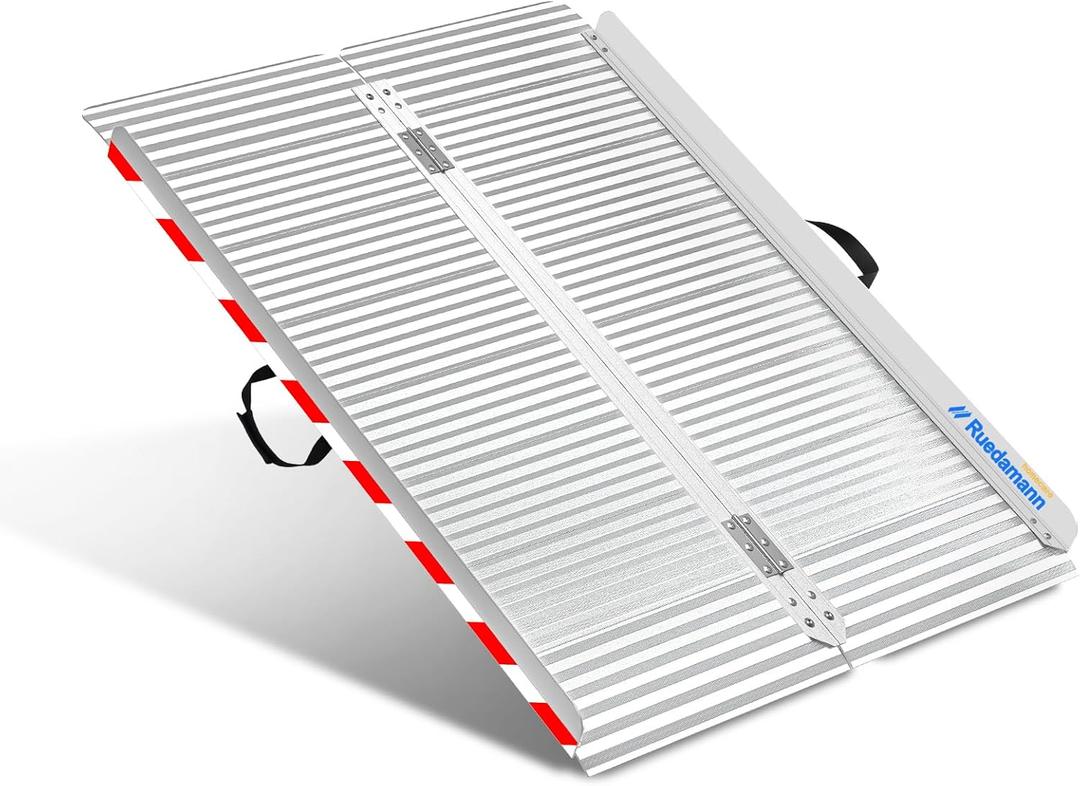 Ruedamann 4FT Portable Wheelchair Ramp, 33" Wide, 1000 lb Capacity