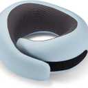 Travel Neck Pillow for Airplanes, Premium Memory Foam Neck Pillow with Ergonomic 360 Support, Travel Essentials for Plane, Car, Train and Home, Max Blue (Large)