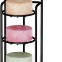 SpaceAid 4 Tier Shampoo Bar Holder for Shower, Self Draining Soap Bar Holders Caddy for Bathroom Wall and Kitchen Sink, Shampoo Bar Dish Rack, Stainless Steel Bar Soap Holder (Black)