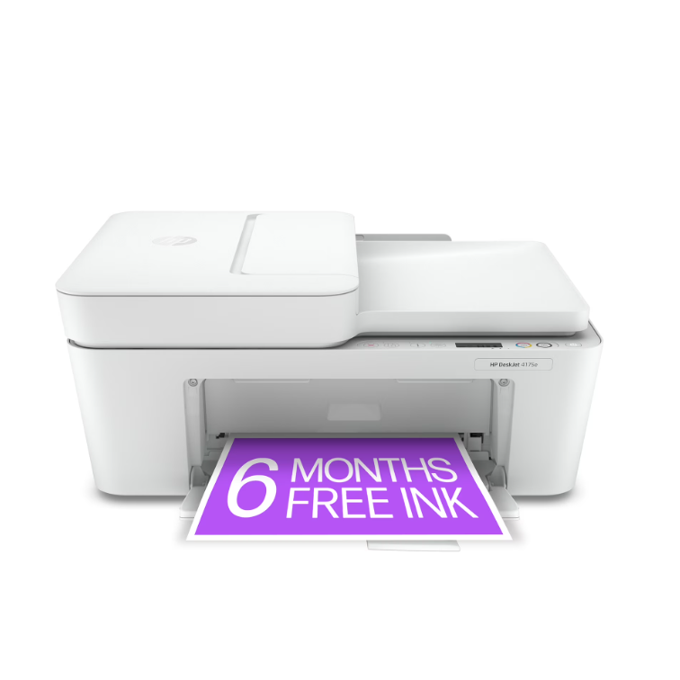 HP DeskJet 4175e Wireless Color All-in-One Inkjet Printer with 6 months Instant Ink included with HP+