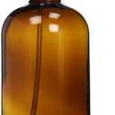 Sally's Organics 16oz Amber Glass Spray Bottle for Thieves Cleaner, Essential Oils, Cleaning Solutions & Plants - Refillable, Chemical-Resistant, with Adjustable Mist & Stream Sprayer