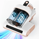 TLTVQ Mattress Vacuum Cleaner, UV Light Bed Vacuum Cleaner, 15Kpa Handheld Vacuum for Bed Mattress, Anti-allergen Mattress Cleaner Machine Deep Cleaner, 30000 RPM Silicone Roller Brush & Dual Dust Cup