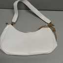 Clutch Tote Handbags, Shoulder Purse for Women Crossbody Bags Mini Hobo Bag Retro Vegan Leather Trendy Handbag, White
