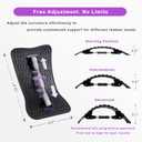 NEINEI Back Stretcher for Lower Body Comfort with Stepless Arc-Adjusting & 12 Magnets - Spinal Support Board for Muscle Relaxation and Posture Support (Black with Purple)