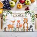 50 Pieces Paper Placemats for Woodland Baby Shower, 11"x17" Forest Animals Disposable Table Place Mats, Woodland Animals Baby Shower Decorations