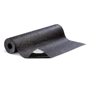 PIG Adhesive-Backed Floor Mat | Grippy Entrance Mat | Ultra-Duty | 3' W x 50' L | Black | GRP36201-BK