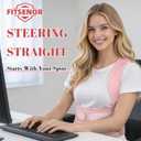 Posture Corrector for Women, Adjustable Posture Brace for Upper & Lower Back Support, Back Brace with Adjustable Straps for Correcting Slouching, Rounded Shoulders (Pink, M)