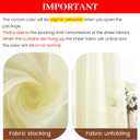Dreaming Casa Solid Sheer Curtains 96 Inches Long Ivory Rod Pocket Voile Draperies for Bedroom Living Room, 2 Panels, Each 100" W x 96" L