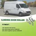 Right Sliding Door Roller Kit Upper & Middle & Lower Compatible with 1995-2006 Mercedes Sprinter 03-06 Dodge Freightliner Sprinter 2500 3500 Replaces 9017601047 9017601347 9017600128