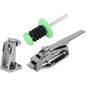 Walk-in Cooler Door Handle Set Kitchen Refrigerator Door Handle Latch Safety Complete Latch Kit Suitable for Freezer Door Locks, Oven Locks, Laboratory Door Locks (Tall Base)