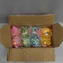 4PCS Glitter Stress Relief Axolotl Toy Cute Malt Sugar Filled Sensory Fidget Toy for Kids Adults Soothing Birthday Party Favors Gift (4 Colors)