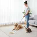Carpet Rake for Pet Hair Removal Dog Hair Remover Rug Fluffer Tool | 3-Section Dog Hair Remover Broom for Couch, Rug for Matted Carpet, Reusable Tool for Furniture, Stairs & Car Interiors