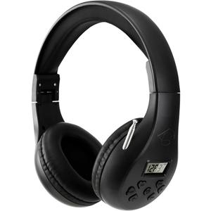 Portable Personal FM Radio Headphones with Best Reception, Wireless Headset FM Radio Ear Muffs for Walking, Jogging Powered by 2 AA Batteries(Not Included) -Black