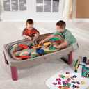 Step2 Deluxe Canyon Road Train & Track Table, Kids Activity Table for Cars, Cover Included, Made of Durable Plastic, Includes 3-Piece Train Set, For Toddlers 3+ Years Old, 16" H X 47" W X 26" D