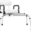 360 Sliding Shower Chair Tub Transfer with Swivel Seat, Height Adjustable, Pivoting Arms, 500 Lbs Capacity, for Elderly Disabled and Handicap for Bathtubs and Showers (X-Large)