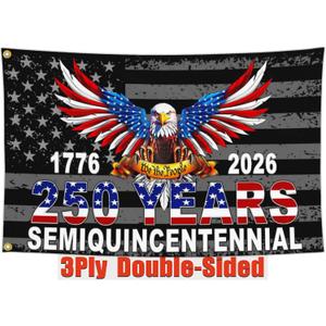 3 Ply 250 Year American Anniversary Flag Patriotic 250th Anniversary USA Flag 4th of July We The People 1776 Yard Flags For Outside 3x5 Ft Double Sided Outdoor Decorations
