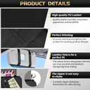 Polarized Sun Visor for Car with Organizer, Upgraded Adjustable Visor Extension, Handmade PU Leather Universal Sun Visor Extender Protects from Sun Glare, UV Rays, Snow Blindness (black)