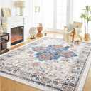 KGAUT 4x6 Area Rugs for Living Room Boho Rug Machine Washable Rug for Bedroom Indoor Soft Large Carpet Vintage Non Slip Foldable for Dining Room Entryway