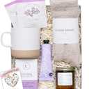 Unboxme Mother's Day Lavender Spa Gift Set | Relaxation Self-Care Package with Candle & Bath Bombs | Perfect Gift for Mom, Birthday, Get Well Soon 