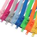 MebuZip 8pcs 27 Inch #5 Two Way Separating Jacket Zippers for Sewing Coat Clothes Jacket Zipper Heavy Duty Plastic Zippers Bulk in 8 Colors (27" 8pcs)