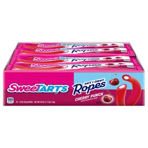 SweeTARTS Soft and Chewy Ropes, Cherry Punch Flavor, 1.8 Ounce Pouches (Pack of 24) (EXP 07/15/26)