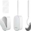 Bathroom Toilet Brush, OSCIOSS Toilet Cleaner Brush [2 Pack] with Ergonomic Design, Compact Size, Durable Bristles, Wall Mounted RV Toilet Brush for Bathroom Cleaning