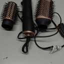 Terviiix 2-in-1 Hot Air Brush Set | 2'' Rotating Blow Dryer Brush for Smooth, Frizz-Free Salon Blowout | 3'' Oval Hair Dryer Brush Volumizer (Non-Rotating), Easy to Clean Detachable Design, 1000W