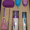 Ecoblossom Complete Menstrual Cup Kit - Small & Large Reusable Period Cups, Silicone Sterilizer Holder, Cleansing Wash, Water-Based Lube, and Easy-Insert Disc Applicator - All Inclusive Set