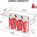 BALEINE Clear Plastic Storage Bins, Pantry Organization, BPA Free Stackable Refrigerator Organizers and Storage with Handles for Kitchen Fridge Cabinet Bathroom (8PK, 9.5x5.5x4.5)