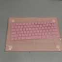 MOSISO Compatible with MacBook Air 13 inch Case 2025 2024 2023 2022 M4 A3240 M3 A3113 M2 A2681, Plastic Hard Shell&Keyboard Cover&Screen Film&Pouch for MacBook Air 13.6 inch Case, Baby Pink