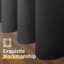 YoungsTex Short Blackout Curtains 40 Inch Length for Bedroom - Black Kitchen Window Drapes with Grommet Thermal Insulated Privacy for Bathroom Small Window, 2 Panels, 42 x 40 Inch