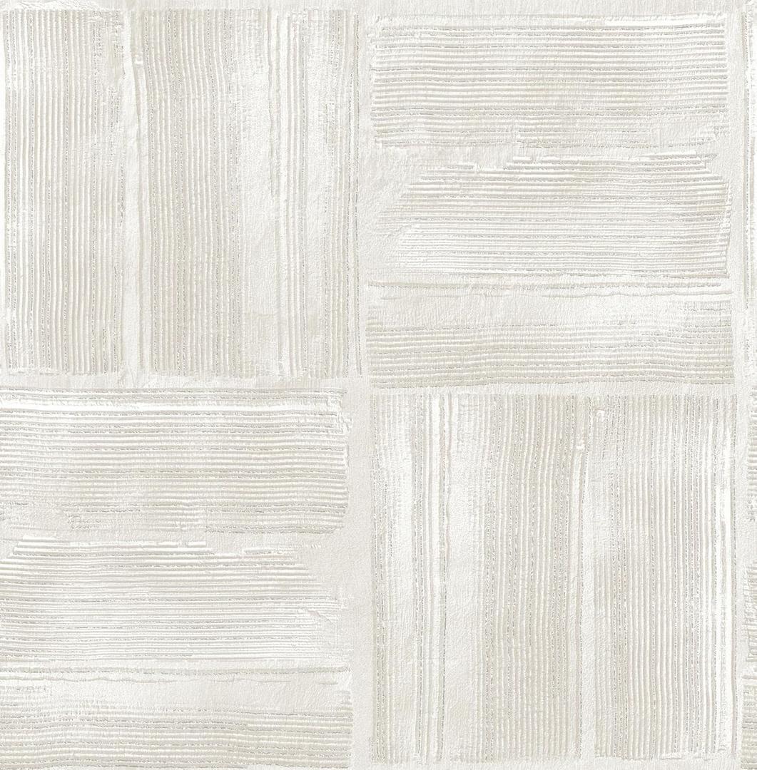 RoomMates Beige Dimensional Square Plaster Peel and Stick Wallpaper, RMK12680PLW