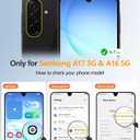 FNTCASE for Galaxy A17/A16 5G Phone Case: for Samsung A17 Cases [Compatible with Magsafe] [Screen Protector] Matte Translucent Military Grade Protection for Samsung A 17 & A 16 4G Cover - Black