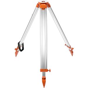 QWORK Aluminum Survey Tripod - Heavy Duty Contractor Tripod with Quick Clamp, Universal Transit Level Tripod, 5/8" x 11" Thread
