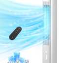 Windowless Portable Air Conditioner, Evaporative Air Cooler w/ 1.2L Water Tank, 3 Ice Packs, 7H Timer, 60° Swing, No Hose No Window Needed, 3-IN-1 Portable AC Unit for Room Bedroom Outdoor, white