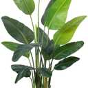 Bird of Paradise Plant Artificial 7ft,Faux Plants Indoor with White Planter,Fake Tree with Lifelike Leaves,The Perfect Indoor Silk Floor Plant for HomeHallway and Office Decor