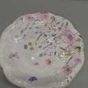 100 Pcs Wildflower Paper Plates Disposable Dessert Baby Bridal Shower Party Supplies Floral Dessert Plates Bulk Birthday Tea Party Serving Tray for Wedding Birthday