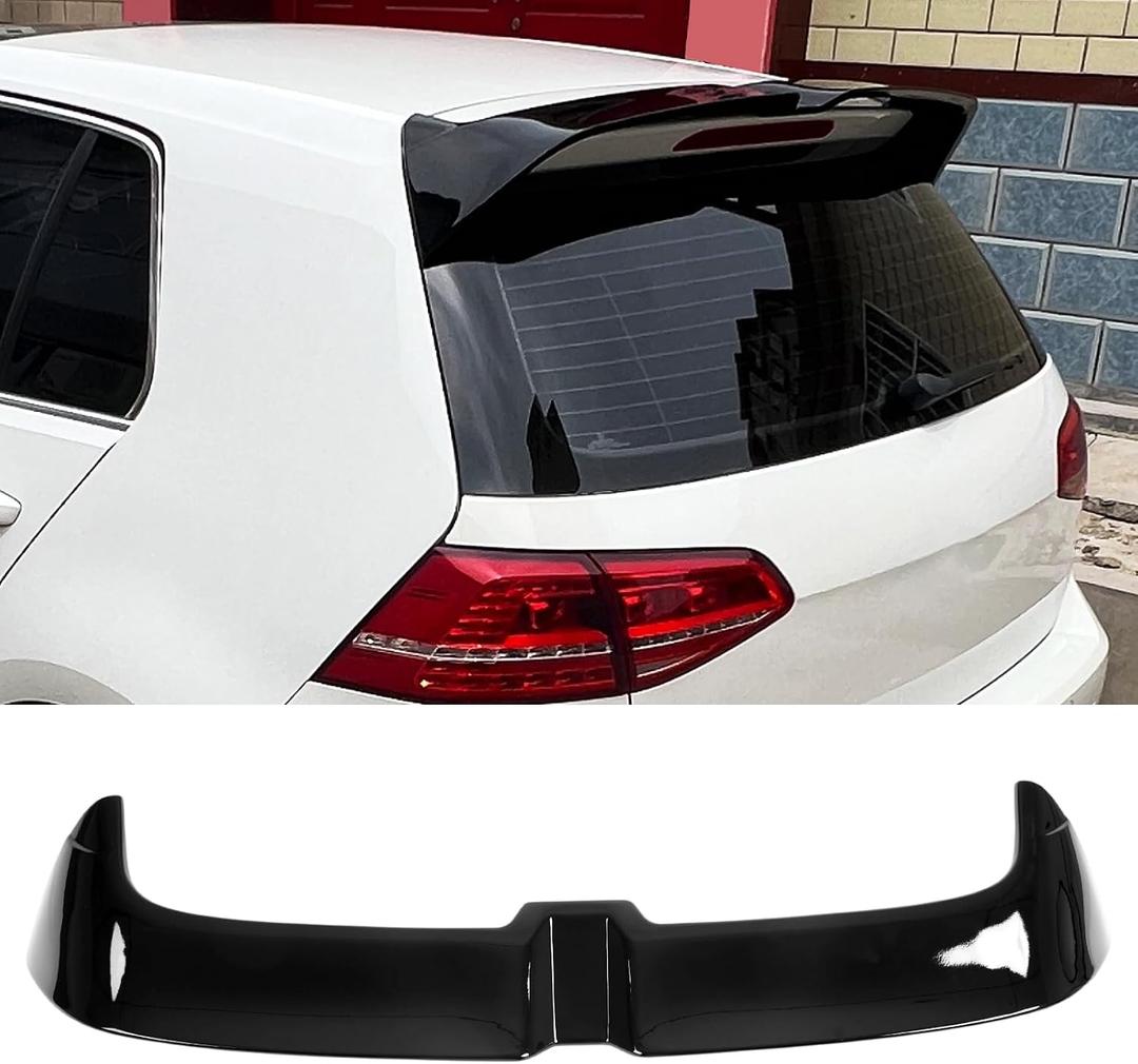KHK MK7 Rear Window Roof Spoiler, Gloss Black Rear Top Spoiler Wings, ABS Material Fits for VW Golf Mk7/Gti Hatchback 2015-2019