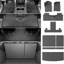 powoq 7Seat Floor Mat Compatible with 2022-2026 Chevy Tahoe/GMC Yukon Trunk Backrest Mat Cargo Liner Replacement for 2022-2024 2025 2026 Chevy Tahoe/GMC Yukon Accessories
