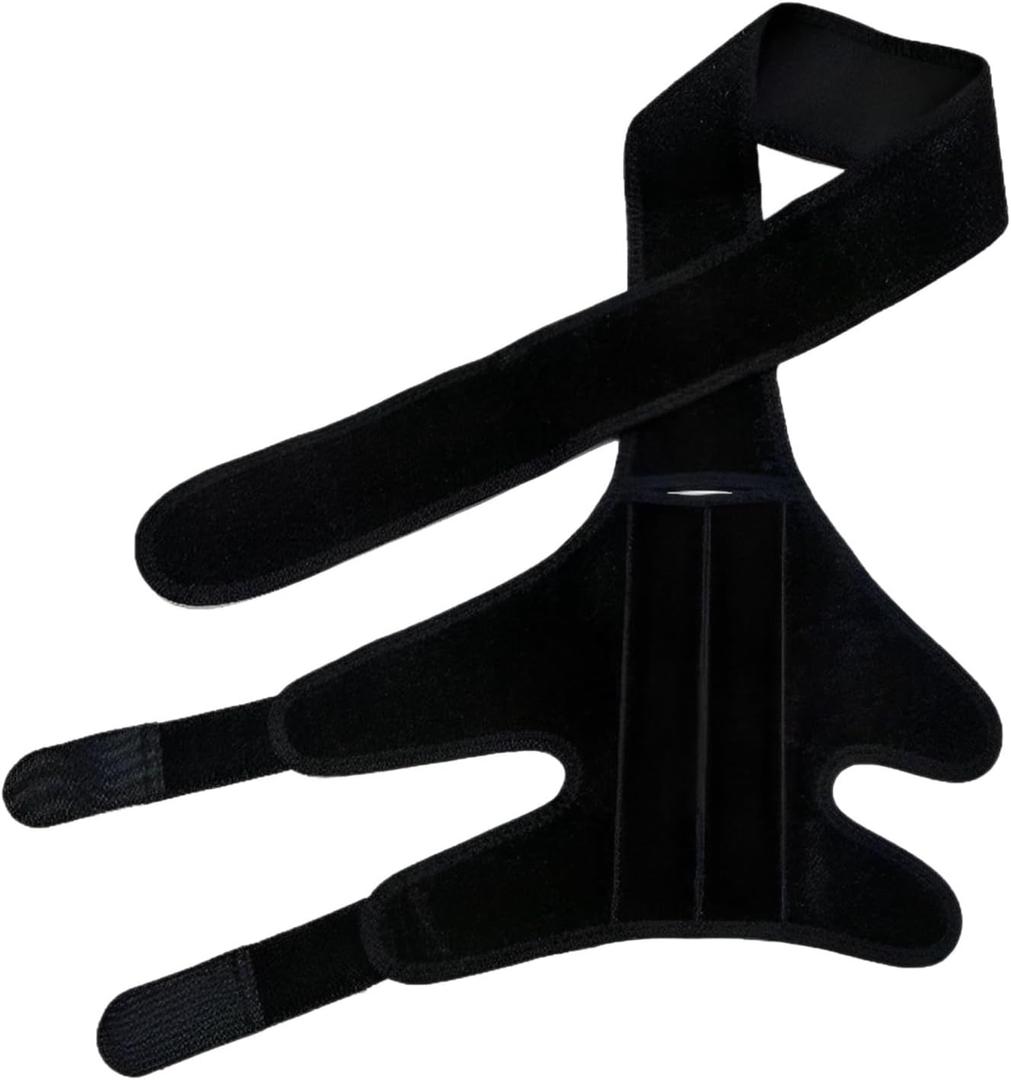 Black Dog Knee Brace 3.9 in, M Size Adjustable Leg Protector for Pet, Hind Leg Support, Dog Joint Recovery, Hind Leg Lick Protection