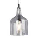 Modern Farmhouse Pendant Lighting for Kitchen Island Glass Black Pendant Light Fixtures Rod-Hung