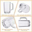 Mifoci 30 Pcs Plastic Beer Mug 20 Oz/600ml, Clear Beer Stein with Handle, approx. 20 oz/ 680 ml