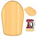 Bamboo Mixer Slider for KitchenAid 4.5-5 Qt Tilt-Head Stand Mixer, Appliance Sliding Mat Pad, Kitchen Countertop Storage Accessories Mixer Moving Tray Board Attachments, Kitchen Aid Mixers Accessories