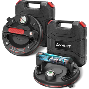 Avhrit Electric Glass Suction Cups, 2 Pack 8" Vacuum Suction Cups Heavy Duty for Lifting Large Glass, 500lbs Load Capacity, Rechargeable Glass Lifter for Windshield, Window, Granite, Tile Lifting Avhrit Electric Glass Suction Cups, 2 Pack 8" Vacuum Suction Cups Heavy Duty for Lifting Large Glass, 500lbs Load Capacity, Rechargeable Glass Lifter for Windshield, Window, Granite, Tile Lifting