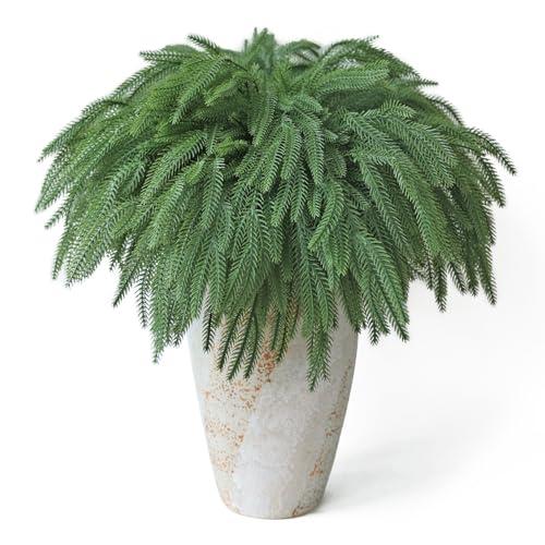 Amazon.com: 16 Pcs Christmas Norfolk Pine Branches, 19.7" Artificial Norfolk Pine Stems, Large Faux Norfolk Pine Branches for Xmas Greenery DIY Crafts Norfolk Pine Picks for Garlands Wreath Home Garden Decoration : Home & Kitchen