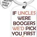 Vadaka Best Uncles Gifts from Niece Nephew Uncle Keychain Fathers Day Keychains for Uncle Uncles Birthday Gift Christmas Thank You Gift from Niece Nephew Stainless Steel Keychain for Men