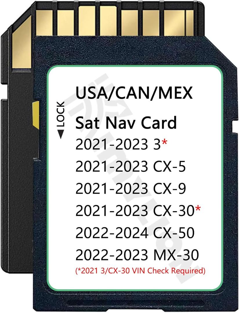 Navigation SD Card with HUD Display - Upgraded TD2K66EZ1B for 2021-2023 3 CX5 CX9 CX30, 2022-2024 CX50, 2022-2023 MX30, USA/CAN/MEX Maps