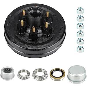 Youxmoto 12 x 2 Trailer Brake Drum Kit for 5200 lb Axles, 6 on 5.5 Trailer Brake Drum Assembly 6-Hole, 5.5" B. C for Dexter Rvs